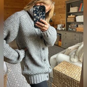 Ralph Lauren Purple Label Button-Up Shawl Neck Sweater Cardigan